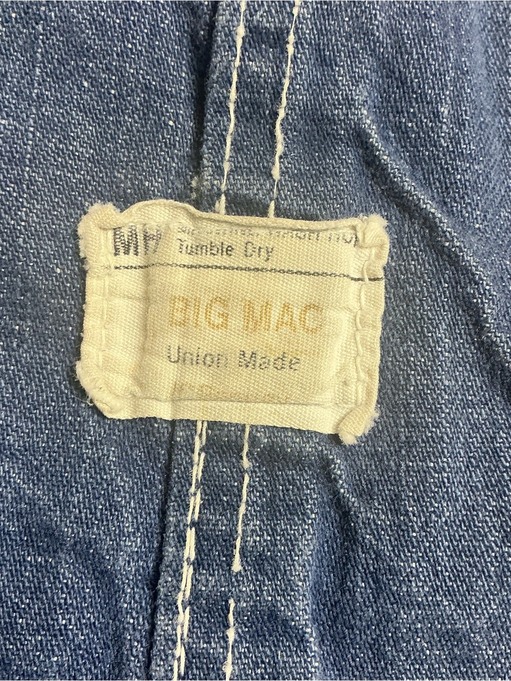 Vintage 70s Big Mac J.C. Penney square back bib overalls 31 x 30 USA - Picture 5 of 7